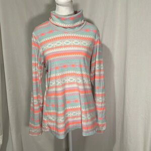 women's medium Columbia Glacial Freeze fair isle print turtleneck long sleeve